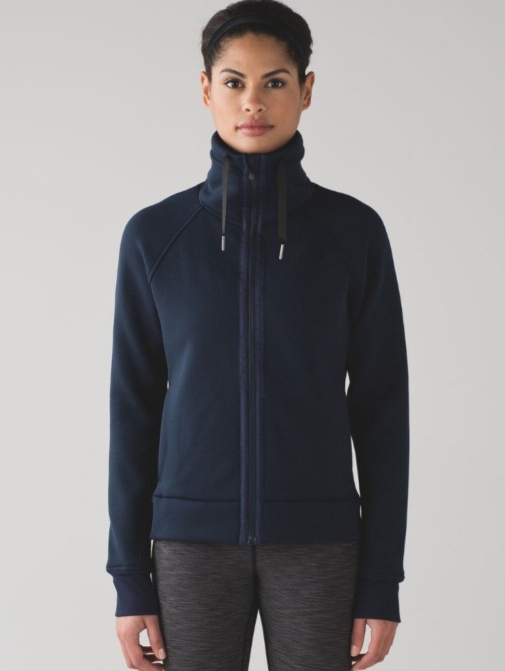 Lululemon Kick The Cold Jacket Zip Up High Collar Inkwell 6